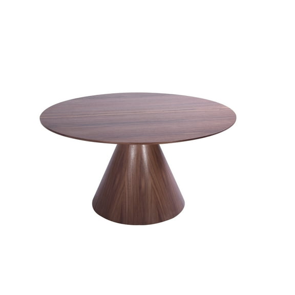Whiteline Modern Living Norfolk Dining Table Walnut MDF with Walnut Veneer