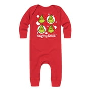 Dr. Seuss The Grinch - Christmas - Naughty & Nice - Infant Baby Long Sleeve Bodysuit