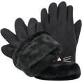 thumbnail image 3 of Guantes de invierno para mujer, mensajes de texto con pantalla táctil, forro cálido, guantes para clima frío, regalos de Navidad, guantes para clima frío, lindo gato, 3 of 5