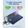 thumbnail image 2 of INIU 10000mAh Power Bank, Slimmest 15W Portable Charger,USB C in&Out High-Speed Charging Battery Pack, Compatible with iPhone & Samsung,Blue, 2 of 7