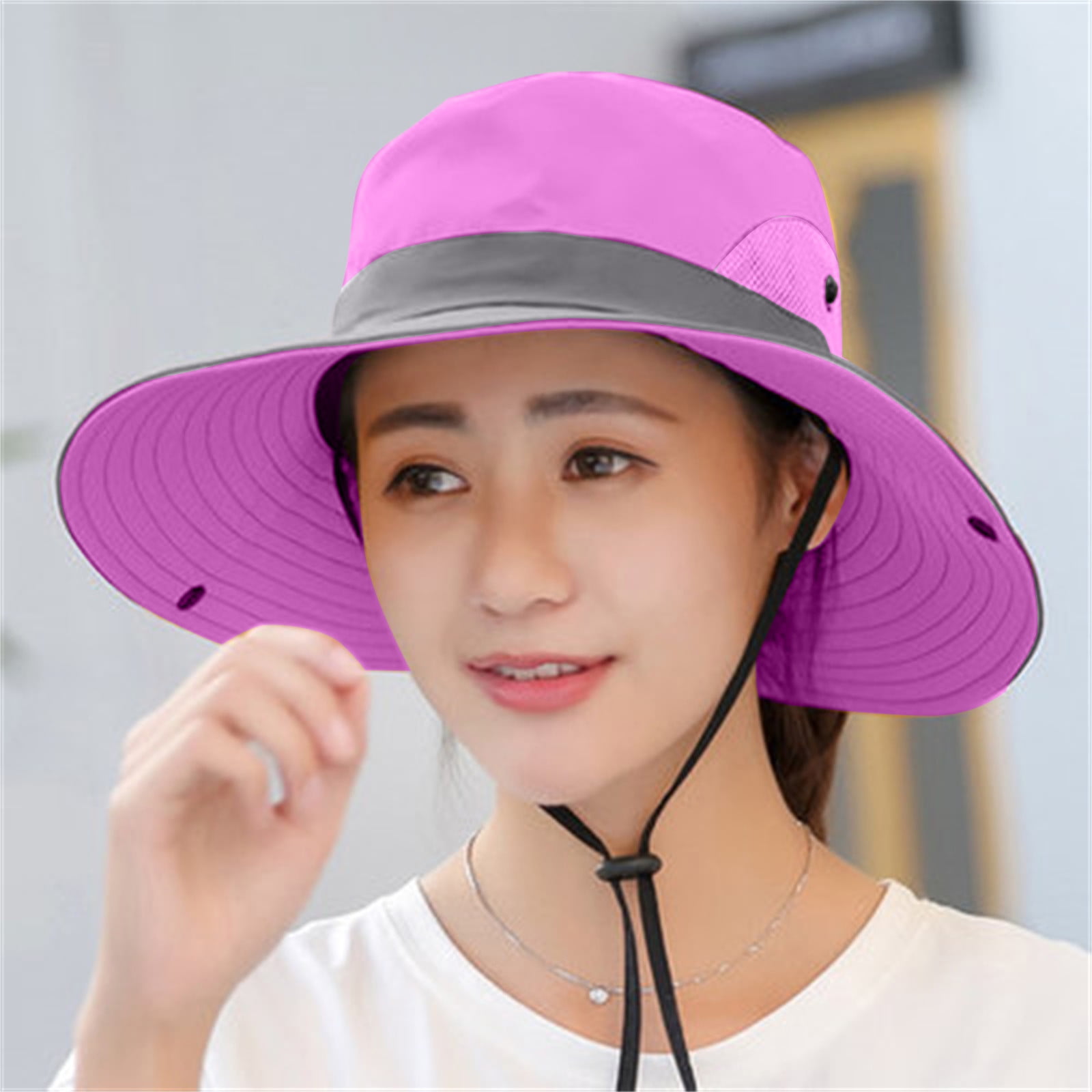 Dyfzdhu Bucket Hats Women Hats Foldable Cooling Mesh Ponytail Sun
