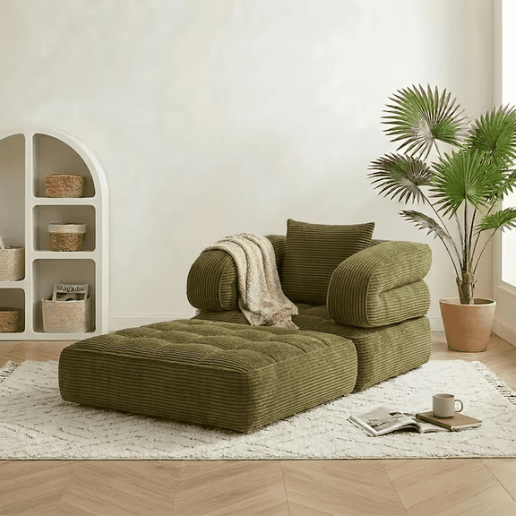 Compression 3-in-1 Sofa Bed Multifunctional Convertible Foldable Sleeper Couch for Small Space Living Room Guest Use