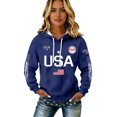 thumbnail image 4 of Women's Fashion 250th Anniversary Knit Loose Neck Hooded Top, Size S-3XL, 4 of 5