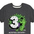 thumbnail image 3 of Marvel Hulk - Incredible Birthday 3 - Toddler And Youth Short Sleeve Graphic T-Shirt, 3 of 5