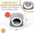 thumbnail image 3 of K&H Pet Products Thermo-Pet Nest Heated Cat Bed Gray Small 18 X 15 Inches, 3 of 9
