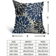 thumbnail image 5 of Navy Blue Black Pillow Covers 16x16 Set of 2 Modern Dahlia Floral Decorative Outdoor Pillowcases Geometric Art Flower Farmhouse Throw Cushion Case Decor for Couch Sofa Bed, 5 of 6