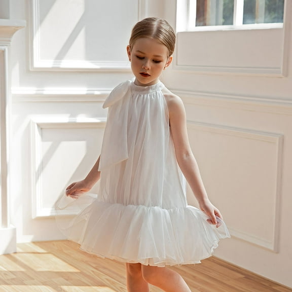 Flower Girls Dress Bridesmaid Wedding Gown Tulle Tutu Babydoll Dance Dress, Size for 2-3T