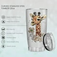 thumbnail image 3 of Giraffe Tumbler Giraffe Gift For Women Girls Teen Jewelry Drawing Style Stainless Steel Insulated Tumblers Coffee Travel Mug Cup 20oz With Lid Birthday Christmas Presents, 3 of 7