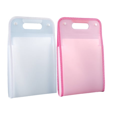 CSCHome 2PCS Test Papers File Folder Organizer Folder Multi-layer Portable Large Capacity 13 Layers Classification for Office School Study Room