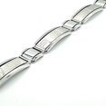 thumbnail image 3 of Men's 10k White Gold Greek Key Design Bracelet 9", 3 of 5