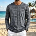 thumbnail image 2 of Annhoo Shirts for Men Casual Pullover Block Color Crewneck Breathbale Long Sleeve Lightweight Tops Loose Clothes, 2 of 8