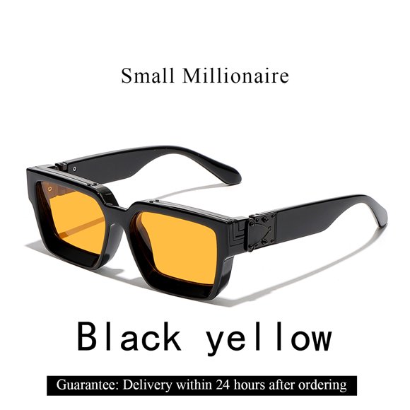 Typpkmm Ruiao Retro Millionaire Shades Sunglasses 2026 for Men Designer Famous Brand Square Sun Glasses Man Women Sunglass Black