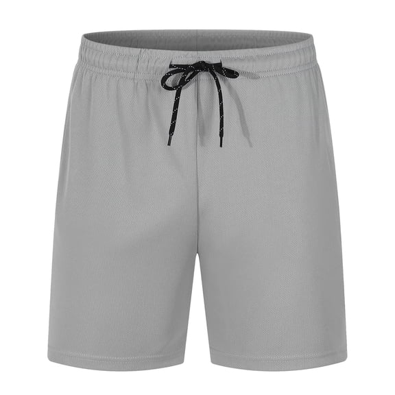 Yifymode Mens Athletic Workout Shorts Casual Shorts Elastic Waist Joggers Sports SweatShorts,Light Gray M