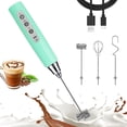 thumbnail image 1 of WANGQ Milk Frother Wand for Coffee, Frother Handheld Rechargeable Electric Whisk Drink Mixer with 3 Heads 3 Speeds Coffee Frother Electric Stirrer For Latte, Cappuccino, Hot Chocolate, 1 of 4