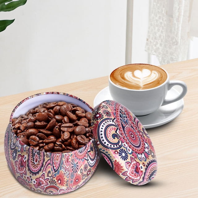 Conteneur à Café Boîte de Rangement en Fer-Blanc Conteneur à Thé en Métal Conteneur à Sucre Ingénierie de Précision