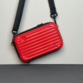 thumbnail image 1 of Women Waterproof Multifunctional Portable Crossbody Hard Shell Square Storage Small Portable Travel Case Toiletries Makeup Bag Light Red, 1 of 6
