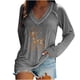 thumbnail image 1 of Tops de Mujer Camisas de Manga Larga Otoño Moda Causal Cuello en V Blusa Estampada Camiseta Otoño Odeerbi ODB148698, 1 of 5