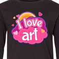 thumbnail image 4 of Inktastic Artist I Love Art Long Sleeve Youth T-Shirt, 4 of 5