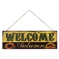 thumbnail image 2 of Farmhouse Wreath Autumn Wooden Door Plate Hanging New Harvests Festival Sun Flower Pumpkin Indoor Outdoor Scene Layout Decorations Autumn Pendant, Halloween Household Pendant, 2 of 9