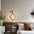 thumbnail image 6 of Deyidn Kitchen Island Mini Light Fixture Modern Led Crystal Pendant Light Black Square Chandelier for Dining Room Living Room Kitchen Bedroom Bar, 6 of 9