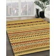 thumbnail image 2 of Ahgly Company Tapis Rond Abstrait Orange pour Intérieur, 7 Pieds Rond, 2 of 6