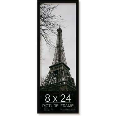 wallsthatspeak 8x24 Black Picture Frame for Puzzles Posters Photos or Artwork
