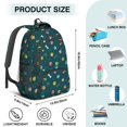 thumbnail image 5 of Dog Paw Print and Bone Teal Pattern Cute School Backpack Bag with Padded Back and Adjustable Shoulder Straps 16.9 X 12.6 X 5.9 Inches, 5 of 5