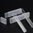 thumbnail image 2 of Lubelski Mini Portable Clear Glass Nail File Rectangle Manicure Polisher Buffer with Box, 2 of 7