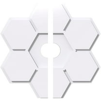 40"OD x 6"ID x 14"C x 1"P Daisy Architectural Grade PVC Contemporary Ceiling Medallion, Two Piece