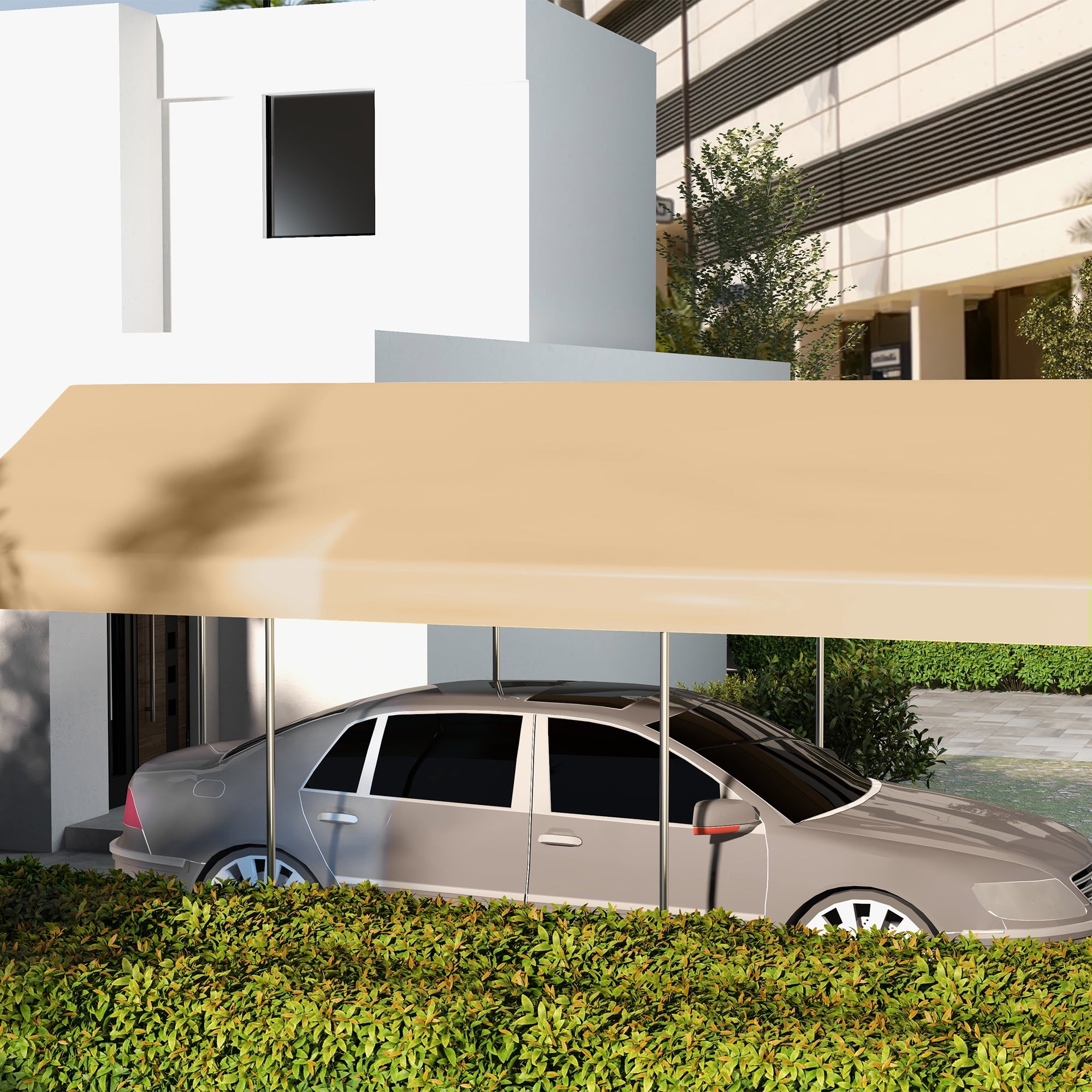 Outsunny 19.7' x 9.7' Carport Top for 84C-207WT or 84C-386V00WT, Beige