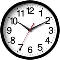 thumbnail image 1 of Reloj de pared Rohioue Modern de 35 cm, funciona con pilas, negro, 1 of 9