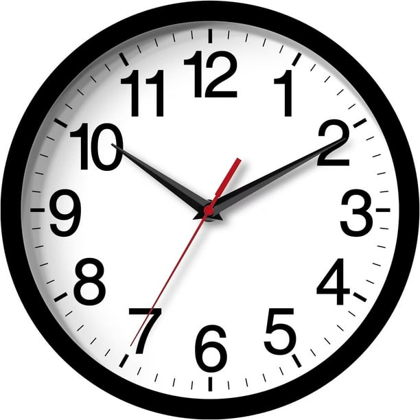Reloj de pared Rohioue, moderno, 30 cm, funciona con pilas y silencioso