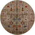 thumbnail image 1 of Ahgly Company Machine Washable Indoor Round Industrial Modern Bullet Shell Brown Area Rugs, 8' Round, 1 of 7