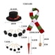 thumbnail image 4 of Bewildely Kit de decoración de muñeco de nieve de Navidad, bufanda, botón de madera, juego de disfraces de dibujos animados, juguetes para niños, Kits de decoración para fiestas Tipo3 Bewildely HA046541-03, 4 of 6