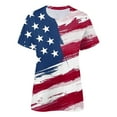 thumbnail image 4 of ORT American Flag Patriotic T-Shirt Women Stars Stripes Graphic Blouse Patriotic Shirt 4th of July T Shirt Summer Tops Tee(Z1-Sky Blue,XXL), 4 of 4