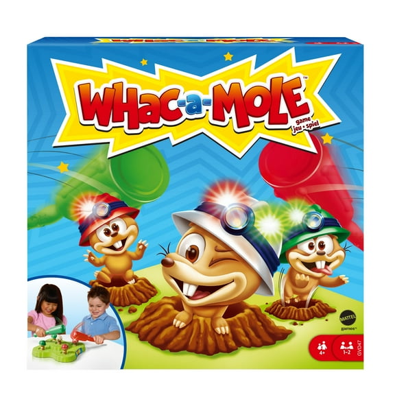 Whac-a-Mole Kids Arcade Game with Mallets, Lights & Sounds for Children 4 Years & Up, 1-2 Players