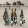 thumbnail image 5 of WOBOGO Kong Ming Lanterns Lotus Pond Kitchen Towel 1 Piece Large Cotton Dishcloth Premium Absorbency Set with Hanging Loop, 5 of 7