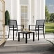thumbnail image 3 of 3-piece outdoor patio mesa y sillas set: small bistro mesa con 2 sillas in negra para apartments, backyard, porch, deck, o pool, 3 of 7