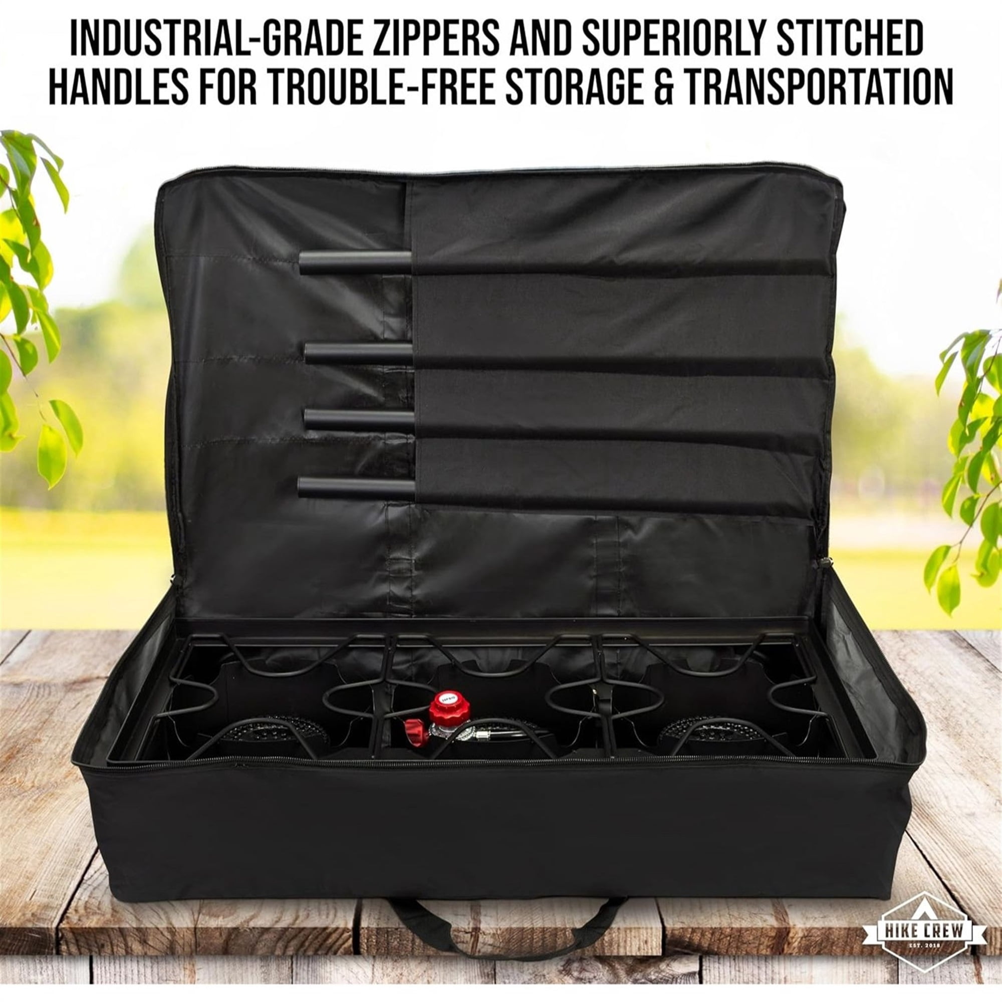 Hike Crew Portable Stove Carry Bag for 3-Burner Camping Stove with Water & Corrosion Resistance