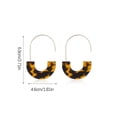 thumbnail image 2 of Pendientes colgantes multicolor liso semicírculo acrílico mujer pendiente regalo de aniversario elegante gancho para la oreja boda playa blanco Ropa, zapatos y accesorios Miscelánea Café oscuro Qarigey AP010380-10, 2 of 6