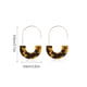 thumbnail image 2 of Pendientes colgantes multicolor liso semicírculo acrílico mujer pendiente regalo de aniversario elegante gancho para la oreja boda playa blanco Ropa, zapatos y accesorios Miscelánea Café oscuro Qarigey AP010380-10, 2 of 6