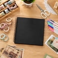 thumbnail image 5 of Scrapbook Photo Album, Travel Photo Album, 7X7 Inch 40 Page Black Kraft Spiral Scrapbook Album, Spiral Bound Journal, Heavy Duty Thick Kraft Cover, 20 Full Sheets of Unlined Blank, 5 of 6