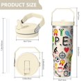 thumbnail image 4 of 30 Oz Tumbler Football Physical Education Teacher Tumbler with Lid and Straw, Birthday Gift Cup for Friend Women Men Coffee Travel Mug Thanksgiving Day Halloween Christmas Gift Water Bottle, 4 of 7