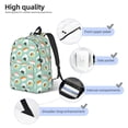thumbnail image 3 of Bingfone Kawaii Sushi Print Canvas College Laptop Backpack, Large Capacity Lightweight College Bookbag Casual Daypack-, 3 of 5