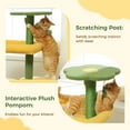 thumbnail image 6 of Cactus Cat Tree Tower - Cat Scratching Post with Flower Perch & Dangling Ball, Natural Sisal Scratcher for Indoor Cats/Kittens, Kitty Climbing Furniture with Stable Base, 6 of 9