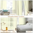 thumbnail image 3 of XUEYU Sheer Curtains 72 Inch Long, Window Curtain Panels, Rod Pocket Voile Sheer Panel Drapes, Light Filtering for Bedroom, Living Room, Yard, 2 Panels, 52" W x 72" L, Yellow, 3 of 7