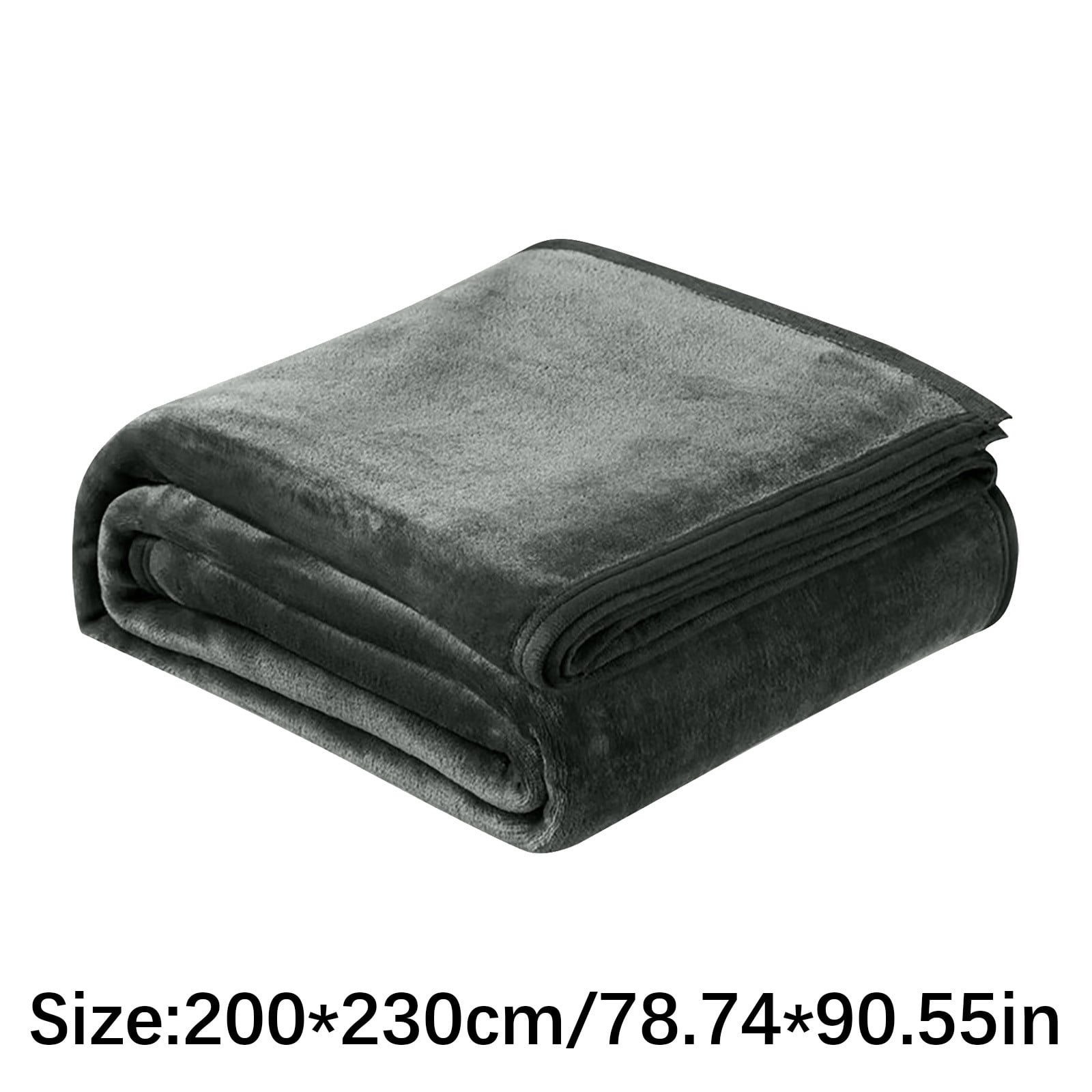 Blankets Full Size Fleece Blanket Super Soft Cozy Throw Blanket Lightweight Fuzzy Comfy Textured Flannel Blanket Warm Flannel Throw Blankets for Couch, Sofa, Bed, Gray