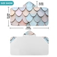 thumbnail image 4 of Yayeee Kids Hooded Towels Toddler Soft Absorbent Beach Bathing Wrap 50" x 23.5", Blue Shimmering Pattern, 4 of 5