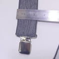 thumbnail image 6 of 2Inch Men's Suspenders Adjustable Elastic X Back Style Grey Suspenders For Men Heavy Duty, 6 of 7