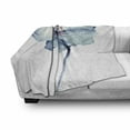 thumbnail image 3 of Watercolor Soft Flannel Fleece Throw Blanket, Design of a Spring Flower with Blue Tones Birth of Life Theme Print, Cozy Plush for Indoor and Outdoor Use, 70" x 90", Pale Blue, by Ambesonne, 3 of 6